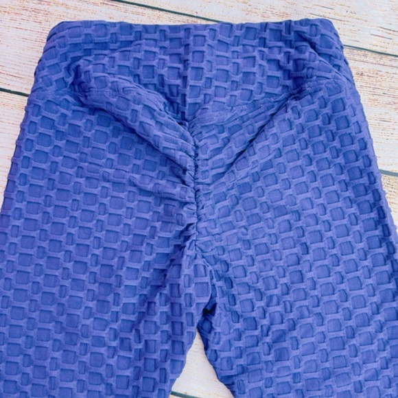 Set of 6 Honey Comb Scrunch Yoga Legging Pants Butt Lifting Activewear - Picture 8 of 13